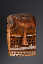 Anthropomorphic face mask "kindombolo", D. R. Congo, Pende, East, Size: H: 22 cm (H: 8.7 inch), ID: 3050922 - 2/4