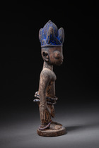 Male twin figure "ere ibeji", Nigeria, Yoruba, Oyo, Shaki, Size: H: 26,5 cm (H: 10.4 inch), ID: 3050923 - 2/6