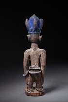 Male twin figure "ere ibeji", Nigeria, Yoruba, Oyo, Shaki, Size: H: 26,5 cm (H: 10.4 inch), ID: 3050923 - 3/6