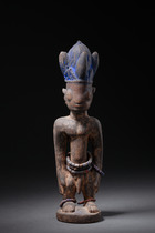 Male twin figure "ere ibeji", Nigeria, Yoruba, Oyo, Shaki, Size: H: 26,5 cm (H: 10.4 inch), ID: 3050923 - 4/6