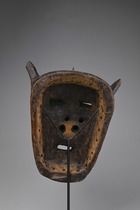 Pig mask, Angola / Zambia, Chokwe, Size: H: 26,5 cm T: 24 cm (H: 10.4 inch T: 9.4 inch), ID: 3050915 - 4/4