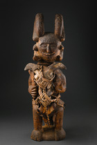 Schreinfigur "ikenga", Nigeria, Igbo, Größe: H: 57,5 cm (H: 22.6 inch), ID: 3050921 - 4/5