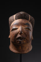 Männliche Helmmaske "lipiko" (pl. "mapiko"), Mosambik, Makonde, Größe: H: 29 cm (H: 11.4 inch), ID: 3050900 - 2/5