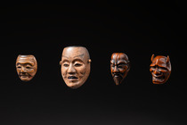 Miniature mask and three "netsuke", Japan, ID: 3050903 - 2/4