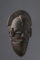 Gesichtsmaske mit Klappkiefer "elu" ("Geist"), Nigeria, Ogoni, Größe: H: 22 cm (H: 8.7 inch), ID: 3050932 - 2/4
