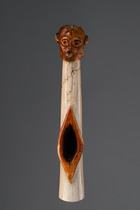 Fragment of a transverse horn or trumpet (“olifant”), D. R. Congo, Songye-Tetela, Size: H: 21 cm (H: 8.3 inch), ID: 3050959 - 2/9