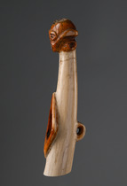 Fragment of a transverse horn or trumpet (“olifant”), D. R. Congo, Songye-Tetela, Size: H: 21 cm (H: 8.3 inch), ID: 3050959 - 4/9