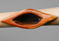 Fragment of a transverse horn or trumpet (“olifant”), D. R. Congo, Songye-Tetela, Size: H: 21 cm (H: 8.3 inch), ID: 3050959 - 6/9