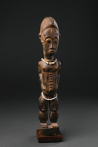 Stehende männliche Figur "blolo bian" oder "asie usu", Côte d'Ivoire, Baule, Größe: H: 31,5 cm (H: 12.4 inch), ID: 3050973 - 2/4