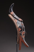 Zoomorphic mask "zamble", Côte d'Ivoire, Guro, Size: H: 37 cm (H: 14.6 inch), ID: 3052107 - 3/4