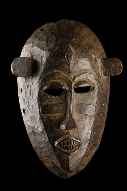 Anthropomorphic face mask, Côte d'Ivoire, Sénoufo, Taille: H: 22 cm, ID: 3052110