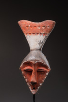 Anthropomorphe Maske, D. R. Kongo, Pende, Größe: H: 29 cm (H: 11.4 inch), ID: 3052109 - 2/4
