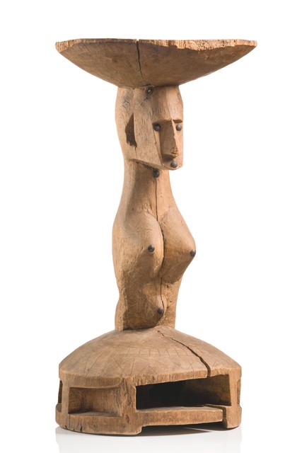 Tabouret à cariatides, Mali, Bamana, Taille: H: 64,5 cm (H: 25.4 inch), ID: 3052104