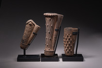 Drei Pfeifen, Kameruner Grasland, Größe: H: 14,5 cm - 22 cm (H: 5.7 inch - 8.7 inch), ID: 3052067 - 2/4