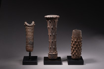 Drei Pfeifen, Kameruner Grasland, Größe: H: 14,5 cm - 22 cm (H: 5.7 inch - 8.7 inch), ID: 3052067 - 4/4