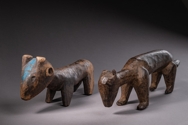 Two animal figures, Côte d'Ivoire, Sénoufo, ID: 3052065