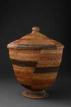 Deckelkorb, D. R. Kongo, Chokwe / Lunda Grenzgebiet, Größe: H: 32 cm D: 25 cm (H: 12.6 inch D: 9.8 inch), ID: 3051394 - 3/10