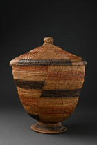 Deckelkorb, D. R. Kongo, Chokwe / Lunda Grenzgebiet, Größe: H: 32 cm D: 25 cm (H: 12.6 inch D: 9.8 inch), ID: 3051394 - 4/10