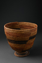 Deckelkorb, D. R. Kongo, Chokwe / Lunda Grenzgebiet, Größe: H: 32 cm D: 25 cm (H: 12.6 inch D: 9.8 inch), ID: 3051394 - 6/10