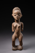 Standing female figure, Gabon, Punu, Size: H: 45 cm (H: 17.7 inch), ID: 3052037 - 3/6