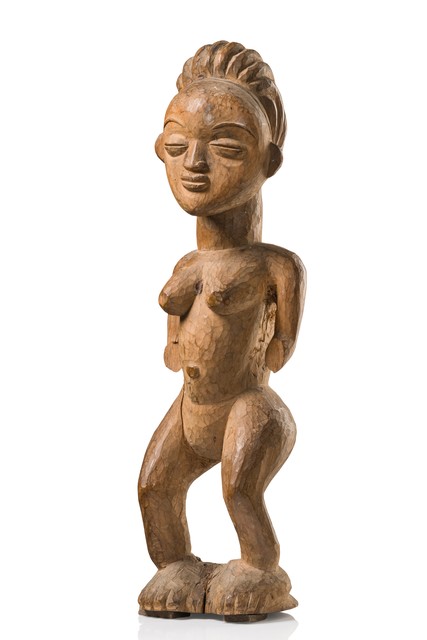 Standing female figure, Gabon, Punu, Size: H: 45 cm (H: 17.7 inch), ID: 3052037