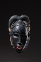 Maske "gu", Côte d'Ivoire, Guro, Größe: H: 21 cm (H: 8.3 inch), ID: 3052034 - 2/4