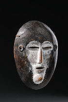 Anthropomorphic face mask "idimu", D. R. Congo, Lega / Zimba, Size: H: 32 cm (H: 12.6 inch), ID: 3051435 - 3/5