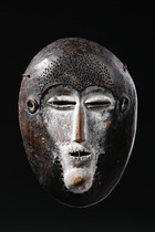 Anthropomorphic face mask "idimu", D. R. Congo, Lega / Zimba, Size: H: 32 cm (H: 12.6 inch), ID: 3051435 - 4/5
