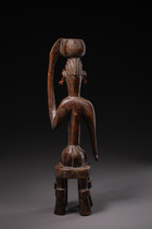 Sitzende weibliche Figur, Mali, Bamana, Größe: H: 50 cm (H: 19.7 inch), ID: 3052038 - 3/6