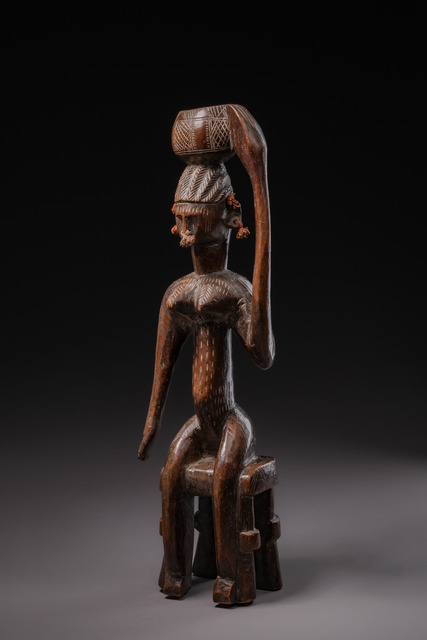 Sitzende weibliche Figur, Mali, Bamana, Größe: H: 50 cm (H: 19.7 inch), ID: 3052038