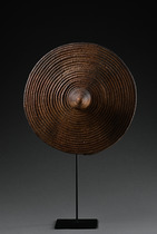 Round wickerwork shield, Togo, Tamberma, Size: D: 35 cm (D: 13.8 inch), ID: 3051812 - 2/4