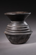 Gefäß, D. R. Kongo, Mangbetu, Größe: H: 17,5 cm (H: 6.9 inch), ID: 3051673 - 4/5