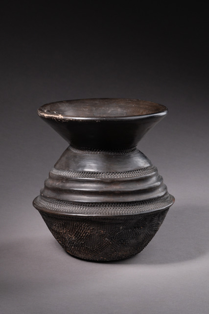 Gefäß, D. R. Kongo, Mangbetu, Größe: H: 17,5 cm (H: 6.9 inch), ID: 3051673