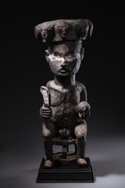 Early shrine figure "ikenga", 19th century, Nigeria, Igbo, Size: H: 66 cm (H: 26.0 inch), ID: 3052645 - 5/5