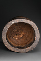 Karyatidengefäß mit Leopard, Kameruner Grasland, Babanki oder Nachbarn, Größe: H: 34 cm D: 19,5 cm / 21,5 cm (H: 13.4 inch D: 7.7 inch / 8.5 inch), ID: 3051605 - 5/6