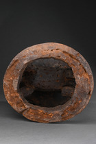 Karyatidengefäß mit Leopard, Kameruner Grasland, Babanki oder Nachbarn, Größe: H: 34 cm D: 19,5 cm / 21,5 cm (H: 13.4 inch D: 7.7 inch / 8.5 inch), ID: 3051605 - 6/6