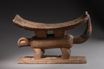 Leopard stool "osebo-dwa", Ghana, Ashanti, Size: H: 29,5 cm B: 47,5 cm (H: 11.6 inch B: 18.7 inch), ID: 3051604 - 2/6