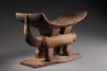 Leopard stool "osebo-dwa", Ghana, Ashanti, Size: H: 29,5 cm B: 47,5 cm (H: 11.6 inch B: 18.7 inch), ID: 3051604 - 3/6