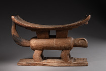 Leopard stool "osebo-dwa", Ghana, Ashanti, Size: H: 29,5 cm B: 47,5 cm (H: 11.6 inch B: 18.7 inch), ID: 3051604 - 4/6