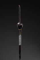 Amtsinhaber-Stab "kibango", D. R. Kongo, Luba, Größe: H: 88,3 cm (H: 34.8 inch), ID: 3051677 - 2/5