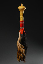 Fly whisk "nandwa blawa", Côte d'Ivoire, Baule, Size: L: ca. 57 cm (complete) (L: ca. 22.4 inch (complete)), ID: 3051718 - 2/3
