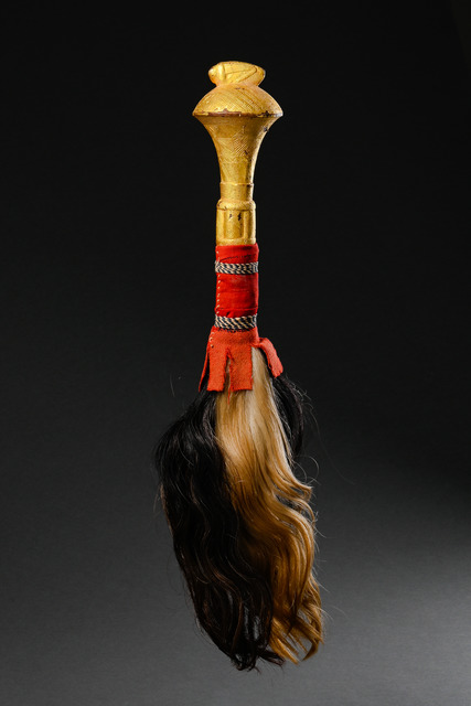Fly whisk "nandwa blawa", Côte d'Ivoire, Baoulé, Taille: L: ca. 57 cm (complete) (L: ca. 22.4 inch (complete)), ID: 3051718