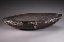 Large food bowl, Papua New Guinea - Huon Gulf, Morobe Province, Tami Islands, Size: L: 83 cm B: 35 cm (L: 32.7 inch B: 13.8 inch), ID: 3051694 - 2/5