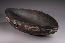 Large food bowl, Papua New Guinea - Huon Gulf, Morobe Province, Tami Islands, Size: L: 83 cm B: 35 cm (L: 32.7 inch B: 13.8 inch), ID: 3051694 - 3/5