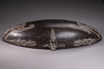 Large food bowl, Papua New Guinea - Huon Gulf, Morobe Province, Tami Islands, Size: L: 83 cm B: 35 cm (L: 32.7 inch B: 13.8 inch), ID: 3051694 - 4/5