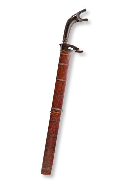 Sword "sikin panjang" ("luju naru") with scabbard, Indonesia - Northern Sumatra, Aceh, Gayo, Alas, Size: L: 73,5 cm (L: 28.9 inch), ID: 3051712