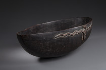 Große Speiseschale, Papua-Neuguinea - Huon-Golf, Morobe Provinz, Tami Inseln, Größe: L: 60 cm B: 24 cm (L: 23.6 inch B: 9.4 inch), ID: 3051840 - 2/6