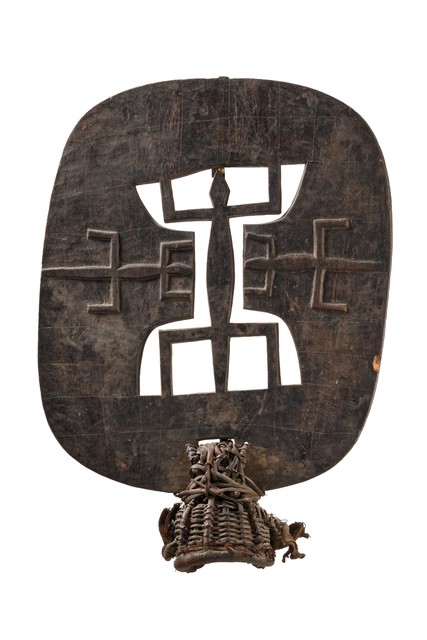 Rare board-shaped headdress "kworo" or "kwonro", Côte d'Ivoire, Senufo, Size: H: 80 cm (H: 31.5 inch), ID: 3052103