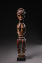 Figure d'ancêtre féminine "blolo bla", Côte d'Ivoire, Baoulé, Taille: H: 52,5 cm (H: 20.7 inch), ID: 3052084 - 3/5