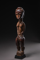 Figure d'ancêtre féminine "blolo bla", Côte d'Ivoire, Baoulé, Taille: H: 52,5 cm (H: 20.7 inch), ID: 3052084 - 4/5